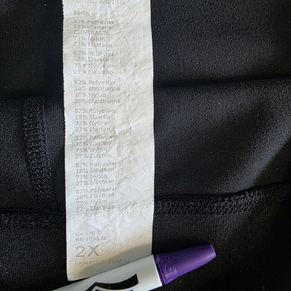 Fabletics Oasis PureLuxe Black High Waisted Flare Yoga Pants Pockets Womens 2X - Picture 5 of 10